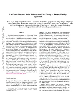 Low-Rank Rescaled Vision Transformer Fine-Tuning: A Residual Design
  Approach