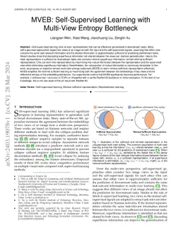 MVEB: Self-Supervised Learning with Multi-View Entropy Bottleneck