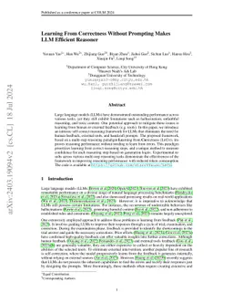 Learning From Correctness Without Prompting Makes LLM Efficient Reasoner