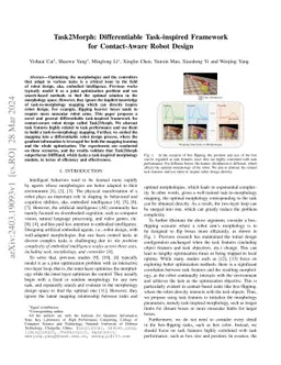 Task2Morph: Differentiable Task-inspired Framework for Contact-Aware
  Robot Design