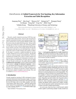 OmniParser: A Unified Framework for Text Spotting, Key Information
  Extraction and Table Recognition