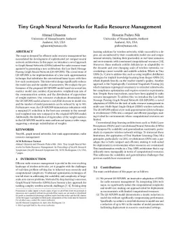 Tiny Graph Neural Networks for Radio Resource Management