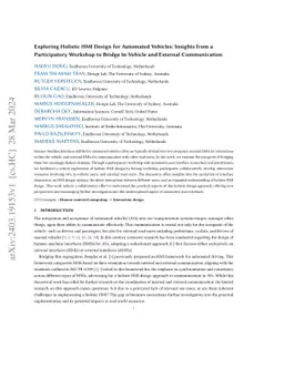 Exploring Holistic HMI Design for Automated Vehicles: Insights from a
  Participatory Workshop to Bridge In-Vehicle and External Communication