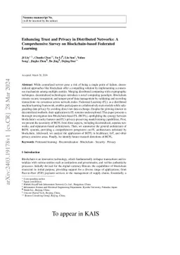 Enhancing Trust and Privacy in Distributed Networks: A Comprehensive
  Survey on Blockchain-based Federated Learning