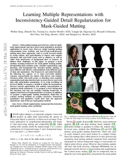 Learning Multiple Representations with Inconsistency-Guided Detail
  Regularization for Mask-Guided Matting