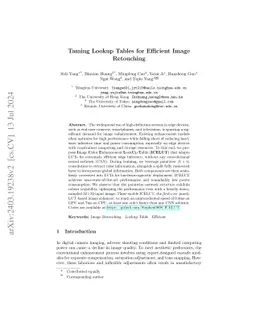 Taming Lookup Tables for Efficient Image Retouching