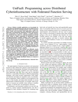 UniFaaS: Programming across Distributed Cyberinfrastructure with
  Federated Function Serving