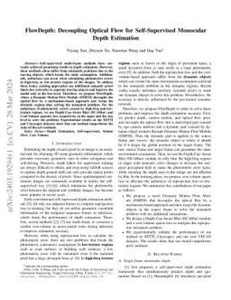 FlowDepth: Decoupling Optical Flow for Self-Supervised Monocular Depth
  Estimation