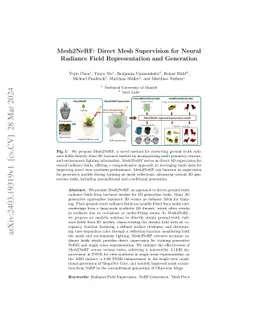 Mesh2NeRF: Direct Mesh Supervision for Neural Radiance Field
  Representation and Generation