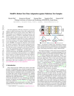 MedBN: Robust Test-Time Adaptation against Malicious Test Samples