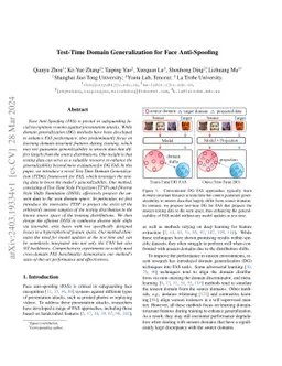 Test-Time Domain Generalization for Face Anti-Spoofing