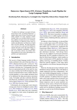 Dataverse: Open-Source ETL (Extract, Transform, Load) Pipeline for Large Language Models