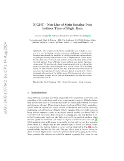 NIGHT -- Non-Line-of-Sight Imaging from Indirect Time of Flight Data