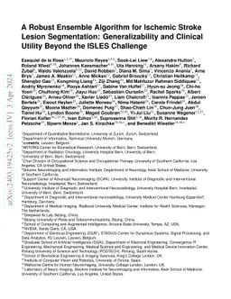 A Robust Ensemble Algorithm for Ischemic Stroke Lesion Segmentation:
  Generalizability and Clinical Utility Beyond the ISLES Challenge