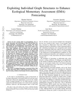 Exploiting Individual Graph Structures to Enhance Ecological Momentary
  Assessment (EMA) Forecasting