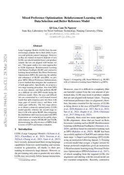 Mixed Preference Optimization: Reinforcement Learning with Data Selection and Better Reference Model