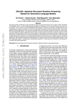 JDocQA: Japanese Document Question Answering Dataset for Generative
  Language Models
