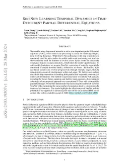 SineNet: Learning Temporal Dynamics in Time-Dependent Partial
  Differential Equations