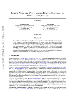 Tensor Network-Constrained Kernel Machines as Gaussian Processes