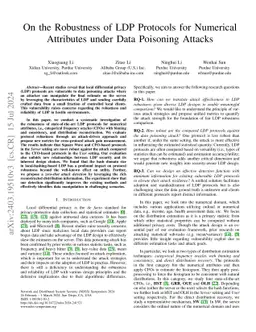 On the Robustness of LDP Protocols for Numerical Attributes under Data Poisoning Attacks