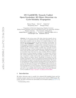 OV-Uni3DETR: Towards Unified Open-Vocabulary 3D Object Detection via
  Cycle-Modality Propagation