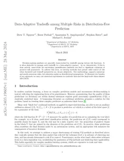 Data-Adaptive Tradeoffs among Multiple Risks in Distribution-Free
  Prediction