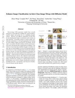 Enhance Image Classification via Inter-Class Image Mixup with Diffusion
  Model