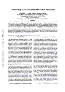 Semantic Map-based Generation of Navigation Instructions