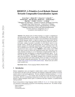 RH20T-P: A Primitive-Level Robotic Dataset Towards Composable Generalization Agents