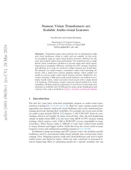 Siamese Vision Transformers are Scalable Audio-visual Learners