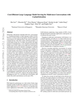 Cost-Efficient Large Language Model Serving for Multi-turn Conversations
  with CachedAttention