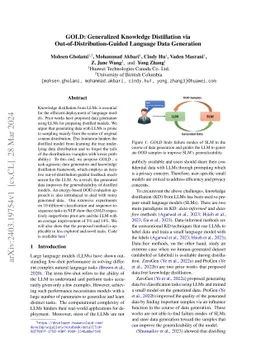 GOLD: Generalized Knowledge Distillation via Out-of-Distribution-Guided
  Language Data Generation