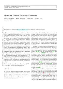 Quantum Natural Language Processing