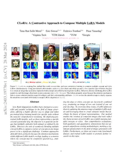 Contrastive Test-Time Composition of Multiple LoRA Models for Image Generation