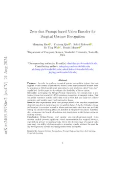Zero-shot Prompt-based Video Encoder for Surgical Gesture Recognition