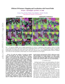 Efficient 3D Instance Mapping and Localization with Neural Fields