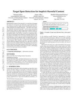 Target Span Detection for Implicit Harmful Content