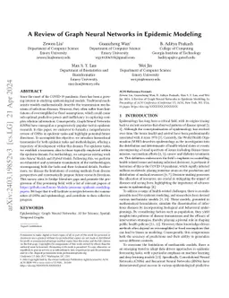 A Review of Graph Neural Networks in Epidemic Modeling