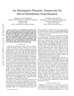 An Information-Theoretic Framework for Out-of-Distribution
  Generalization