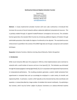Nonlinearity Enhanced Adaptive Activation Functions