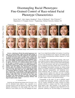 Disentangling Racial Phenotypes: Fine-Grained Control of Race-related
  Facial Phenotype Characteristics