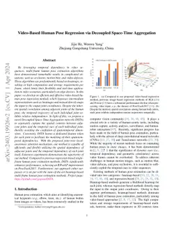 Video-Based Human Pose Regression via Decoupled Space-Time Aggregation