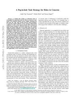 A Peg-in-hole Task Strategy for Holes in Concrete