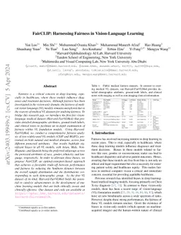 FairCLIP: Harnessing Fairness in Vision-Language Learning