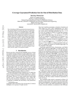 Coverage-Guaranteed Prediction Sets for Out-of-Distribution Data