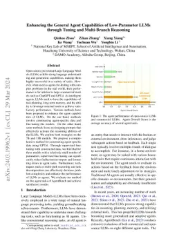 Enhancing the General Agent Capabilities of Low-Parameter LLMs through
  Tuning and Multi-Branch Reasoning