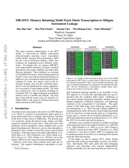 MR-MT3: Memory Retaining Multi-Track Music Transcription to Mitigate
  Instrument Leakage