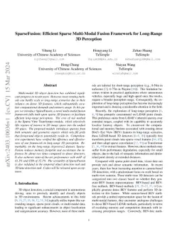 SparseFusion: Efficient Sparse Multi-Modal Fusion Framework for
  Long-Range 3D Perception