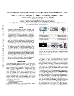 SphereDiffusion: Spherical Geometry-Aware Distortion Resilient Diffusion
  Model