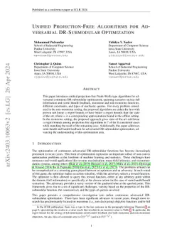 Unified Projection-Free Algorithms for Adversarial DR-Submodular
  Optimization